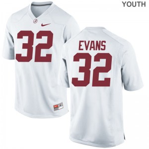 Limited Rashaan Evans Jersey S-XL Bama Youth(Kids) White