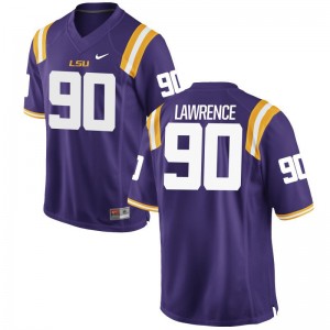 Rashard Lawrence Jerseys XXX Large For Men Louisiana State Tigers Limited Purple
