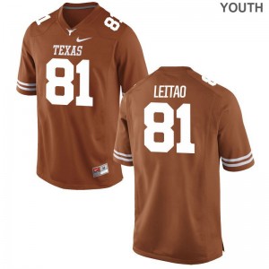 Limited UT Reese Leitao Youth(Kids) Orange Jersey Youth X Large
