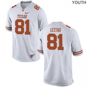 Reese Leitao University of Texas Jersey For Kids Limited White