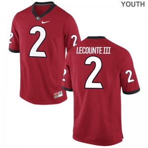 Richard LeCounte III For Kids Jersey Youth Large Red University of Georgia Limited