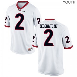 Richard LeCounte III Youth Jersey S-XL Georgia Limited White