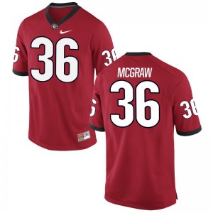 Limited UGA Rico McGraw Mens Red Jersey