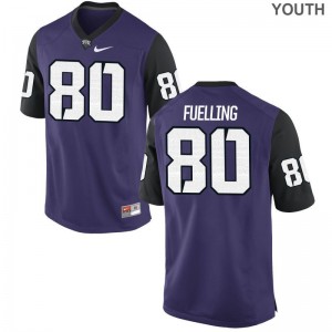 For Kids Robbie Fuelling Jersey X Large Horned Frogs Purple Black Limited