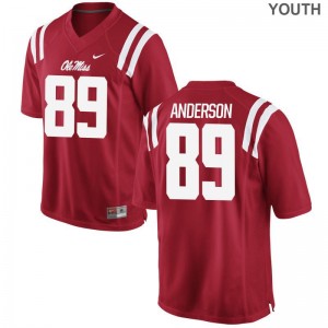 Ole Miss Ryder Anderson Jerseys S-XL For Kids Red Limited