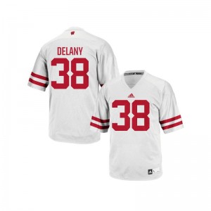 Sam DeLany University of Wisconsin Mens Jersey White Authentic Jersey