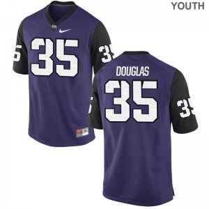 Horned Frogs Limited Youth Sammy Douglas Jersey Youth Large - Purple Black