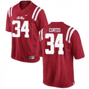 Shawn Curtis Jersey Men Ole Miss Rebels Limited - Red
