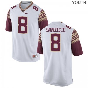 Stanford Samuels III Kids Jerseys Small FSU Seminoles Limited - White