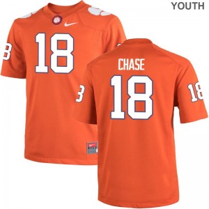 Limited T.J. Chase Jerseys S-XL Clemson Tigers Kids Orange