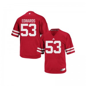 T.J. Edwards Wisconsin Badgers Jersey Red Authentic Men
