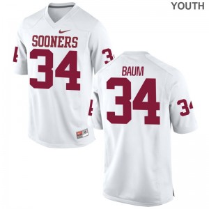 OU Limited White Kids Tanner Baum Jerseys Small