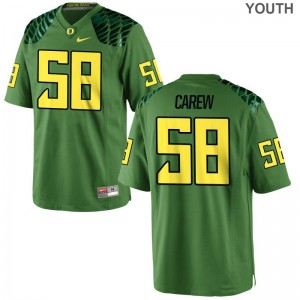 Tanner Carew University of Oregon Jerseys Youth Large Youth Limited - Apple Green