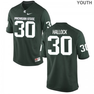 Tanner Hallock Youth(Kids) Jerseys Large Green Michigan State Limited
