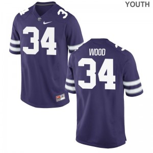 Tanner Wood Youth(Kids) Jerseys Youth Small Purple K-State Limited
