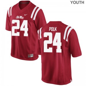 Tayler Polk For Kids Jersey Youth X Large Limited Ole Miss Rebels - Red