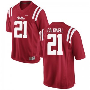 Terry Caldwell Kids Jersey Large Ole Miss Rebels Limited - Red