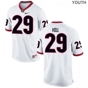 Tim Hill Georgia Jerseys S-XL White Limited Youth(Kids)
