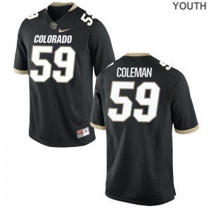 Limited Timothy Coleman Jerseys X Large Colorado Buffaloes Black Youth(Kids)