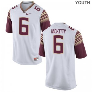 Limited Seminoles Tre' McKitty Youth White Jerseys XL