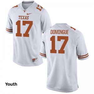 Longhorns Trent Domingue Limited Youth(Kids) Jerseys Small - White