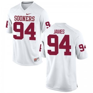 For Men Troy James Jersey White Limited OU Sooners Jersey
