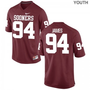 Oklahoma Troy James Jersey X Large Limited Crimson Youth