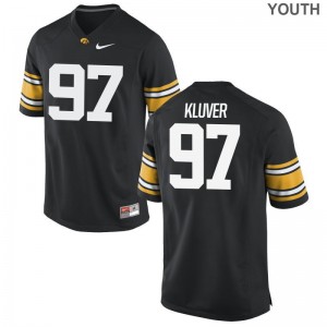 Tyler Kluver Youth Black Jersey Youth XL Limited Iowa
