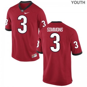 Tyler Simmons Kids Jerseys Large Limited UGA Bulldogs - Red