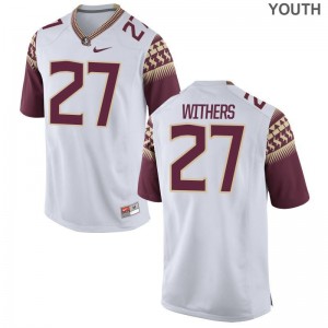 Tyriq Withers Jersey FSU Seminoles White Limited Youth High School Jersey