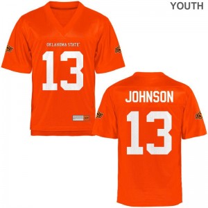 OK State Jersey Youth Medium Tyron Johnson Youth(Kids) Limited - Orange