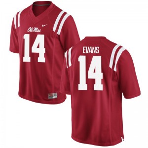 Ole Miss Victor Evans Jersey Limited For Men Red
