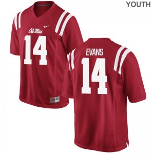Ole Miss Limited For Kids Victor Evans Jersey Youth Medium - Red