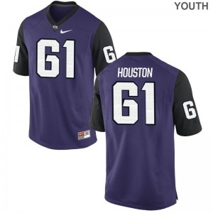 Texas Christian Wil Houston Jersey Youth X Large Purple Black Limited For Kids