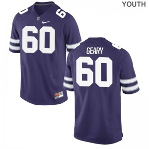 Will Geary Kansas State Jersey Youth X Large Limited Purple Kids