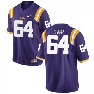 Louisiana State Tigers Player William Clapp Limited Jerseys Purple Youth(Kids)