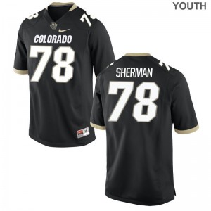 William Sherman Colorado Buffaloes Jersey Youth Medium Limited Youth(Kids) - Black