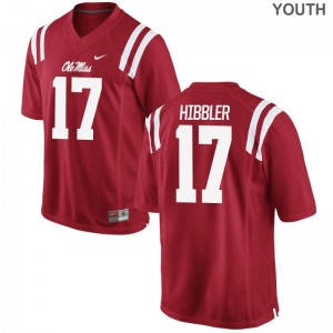 Willie Hibbler Jersey Large Youth(Kids) University of Mississippi Red Limited
