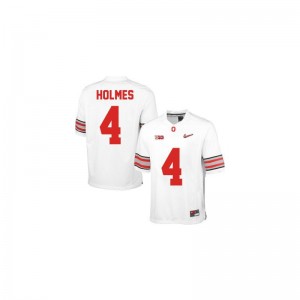 Santonio Holmes Jersey Ohio State #4 White Diamond Quest Patch Limited Youth Jersey