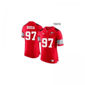 Ohio State Joey Bosa Limited Jersey #97 Red Diamond Quest National Champions Patch Youth(Kids)