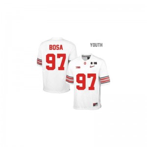 Joey Bosa Youth(Kids) Jersey Youth Small Limited Ohio State - #97 White Diamond Quest National Champions Patch