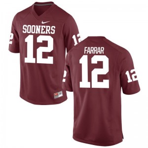 Oklahoma Sooners Jersey Youth Large of Zach Farrar Youth Limited - Crimson