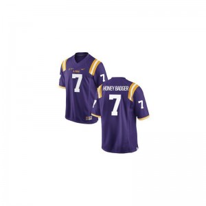 LSU Tyrann Mathieu Jerseys X Large Limited For Men (Honey Badger) Purple